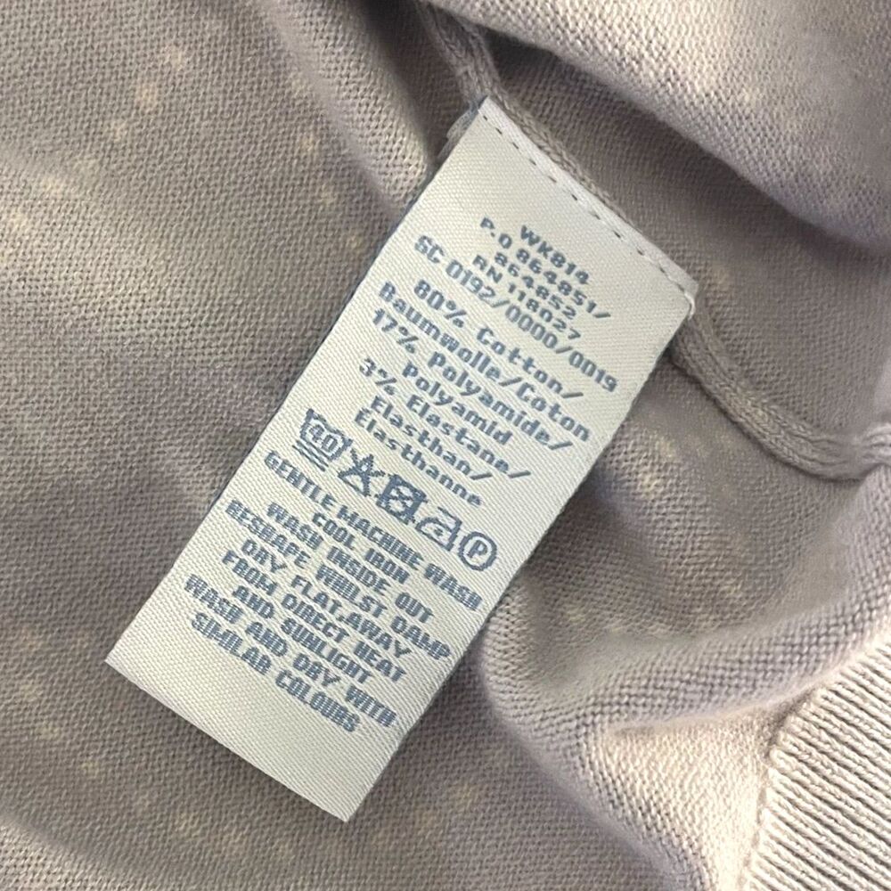 Boden Taupe Button Front Knit Cardigan 10 Polka Dot Abstract Work Preppy Sweater - Picture 6 of 14